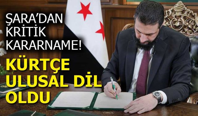 Eş-Şara, Kürtlere anayasal güvence sağlayan kararnameyi imzaladı