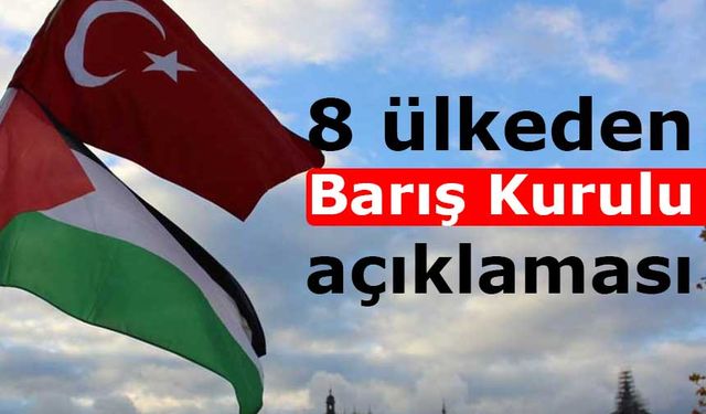 Türkiye'nin de aralarında olduğu 8 ülkeden Barış Kurulu açıklaması