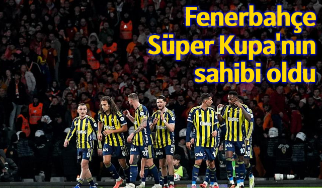 Fenerbahçe, Süper Kupa'nın sahibi oldu