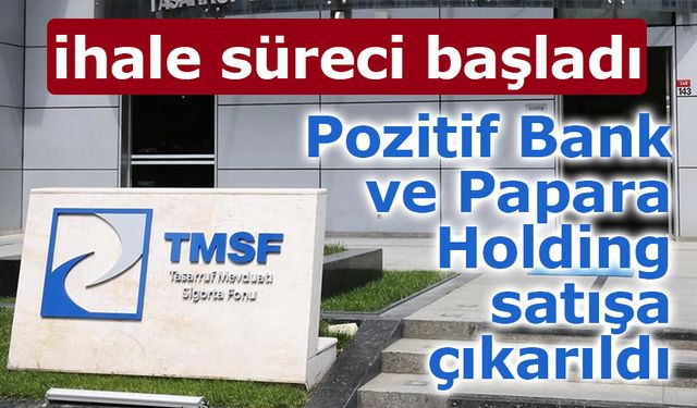 TMSF, Pozitif Bank ve Papara Holding’i satışa çıkardı