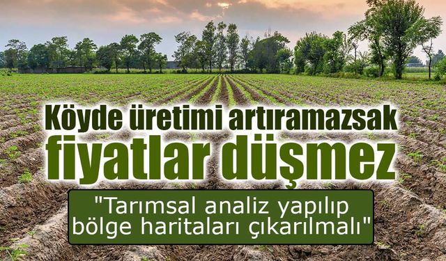 Palandöken: “Tarımsal analiz ve bölge haritaları fiyatları düşürür”