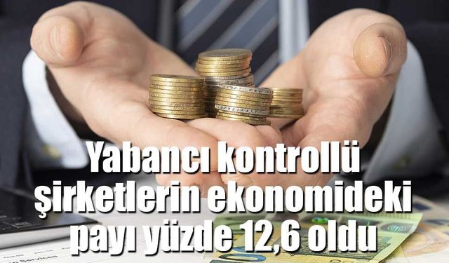 Yabancı kontrollü şirketlerin ekonomideki payı yüzde 12,6 oldu