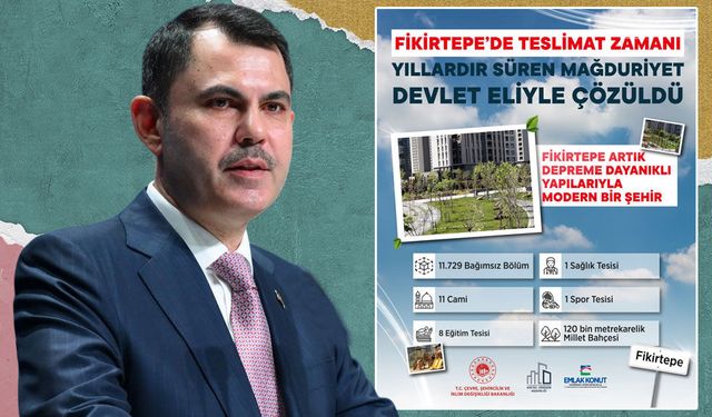 Bakan Kurum: "Yeni Fikirtepe'de depreme dayanıklı 11 bin 729 bağımsız bölümü daha tamamladık"