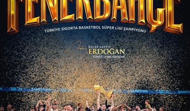 Cumhurbaşkanı Erdoğan'dan, Fenerbahçe Beko'ya tebrik mesajı