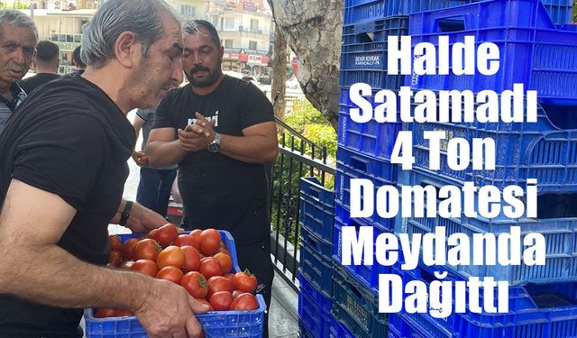 Halde Satamadı, Meydanda Dağıttı: Antalya'da 4 Ton Ücretsiz Domates İzdihamı!