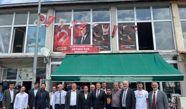 MHP Akyaka'da güven tazeledi: Erhan Aktaş yeniden ilçe başkanı seçildi