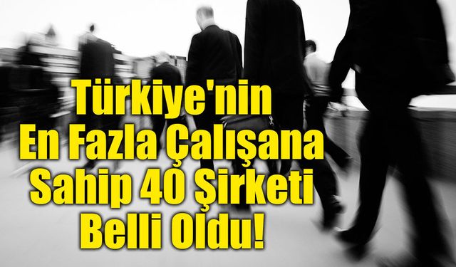 Türkiye'nin En Fazla Çalışana Sahip 40 Şirket Kim?