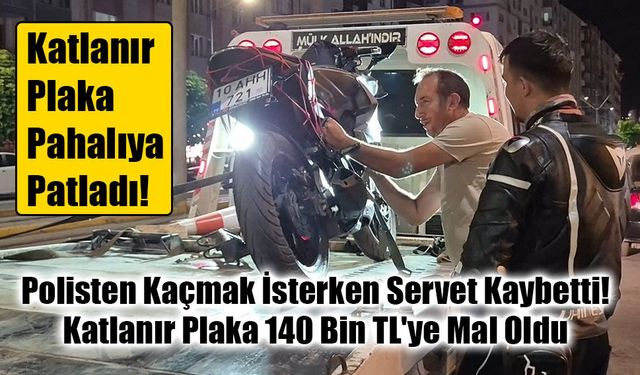 Katlanır Plakayla Trafikten Kaçamadı: Motosiklet Sürücüsüne 140 Bin TL Ceza