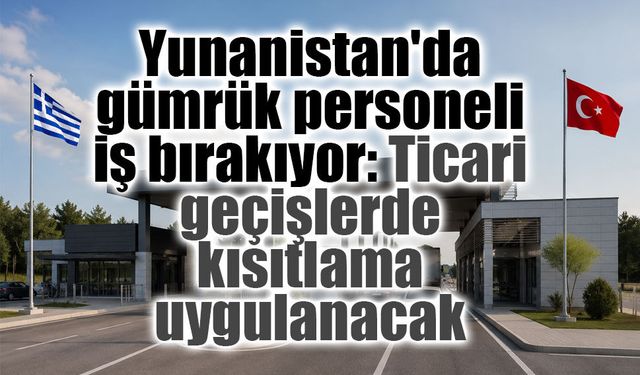 Ticaret Bakanlığı uyardı: Yunanistan sınırında 4 saatlik grev! TIR ve yolcu geçişleri aksayabilir