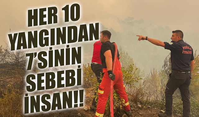 Muğla’daki yangınların 10’da 7’si insan kaynaklı