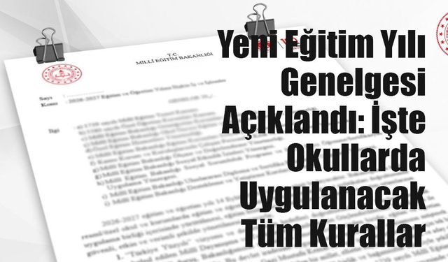 MEB'den 81 İle Genelge: Cep Telefonu, Kayıt Parası ve Deneme Sınavı Yasağı