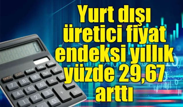 Yurt dışı üretici fiyat endeksi yıllık yüzde 29,67 arttı