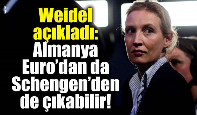 Weidel açıkladı: Almanya Euro’dan da Schengen’den de çıkabilir!