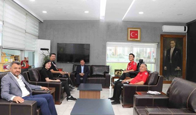 Boccia sporcularından Kabakcı'ya ziyaret