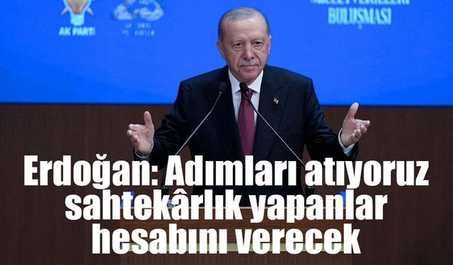Erdoğan: Adımları atıyoruz, sahtekârlık yapanlar hesabını verecek
