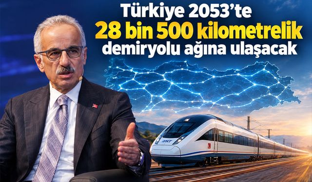Uraloğlu açıkladı: Türkiye 2053’te 28 bin 500 kilometrelik demiryolu ağına ulaşacak