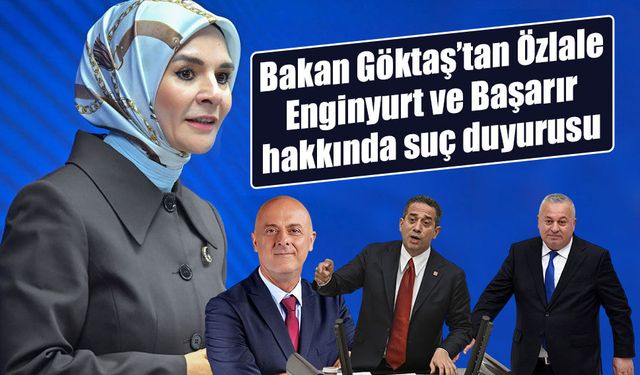 Bakan Göktaş’tan Özlale, Enginyurt ve Başarır hakkında suç duyurusu