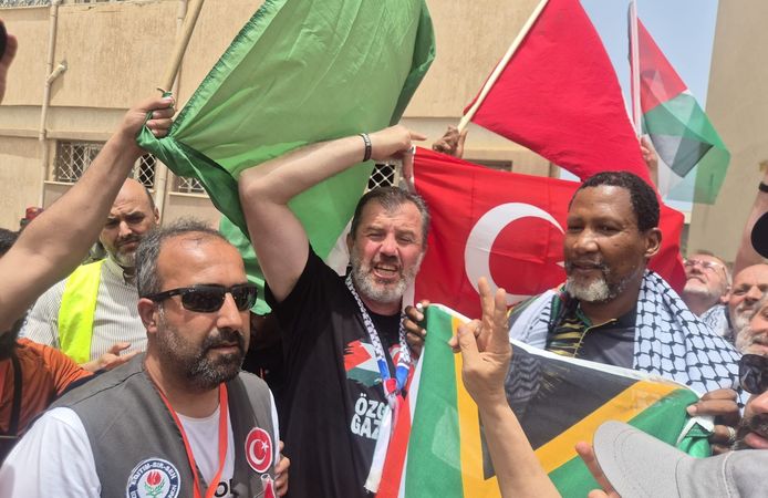 Nelson Mandela'nın torunu Nkosi Mandela'dan Libya'da Küresel Sumud Kara Filosu'na destek