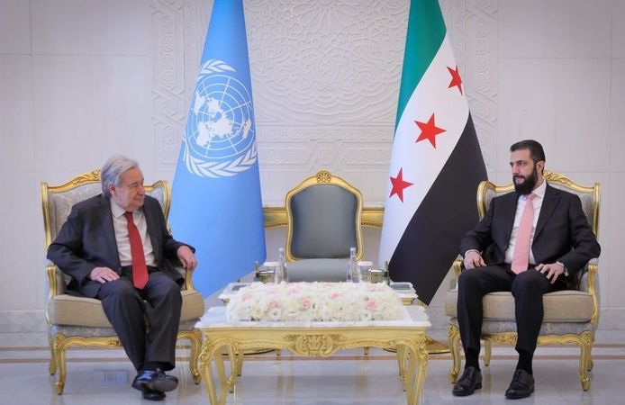 BM Genel Sekreteri Guterres, Suriye Devlet Başkanı Şara ile görüştü