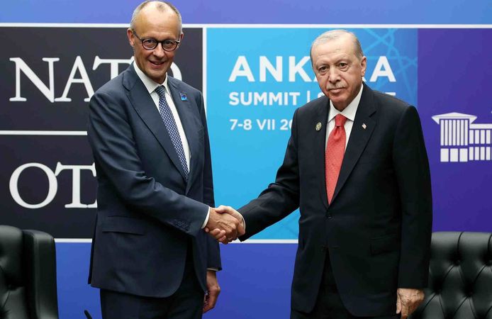 Cumhurbaşkanı Erdoğan, Almanya Başbakanı Merz ile bir araya geldi