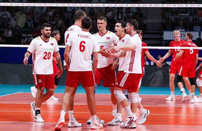 A Milli Erkek Voleybol Takımı, hazırlık maçında Danimarka'yı mağlup etti