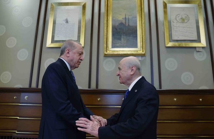 Cumhurbaşkanı Erdoğan, MHP lideri Bahçeli'yi kabul etti
