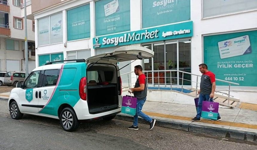 ‘Sosyal Market’ Ordu’da ihtiyaç sahiplerinin yanında