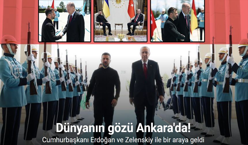 Cumhurbaşkanı Erdoğan, Ukrayna Cumhurbaşkanı Volodimir Zelenskiy ile bir araya geldi