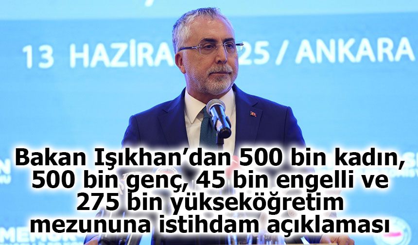 Bakan Işıkhan: “2025’e Kadar 45 Bin Engelli Vatandaşımızı İstihdama Kazandırmayı Hedefliyoruz”