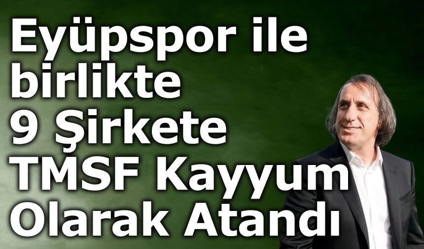 Eyüpspor  ile birlikte 9 Şirkete TMSF Kayyum Olarak Atandı
