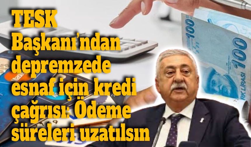 TESK Başkanı’ndan depremzede esnaf için kredi çağrısı: Ödeme süreleri uzatılsın