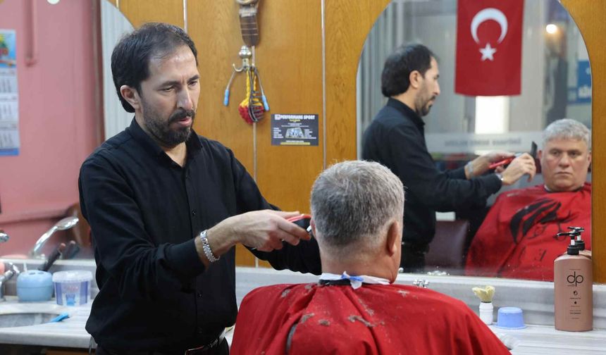 Engelli vatandaşlara bayram tıraşı ücretsiz