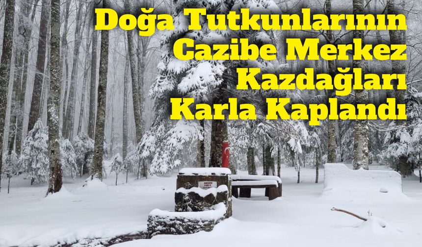 Kazdağları Karla Beyaza Büründü