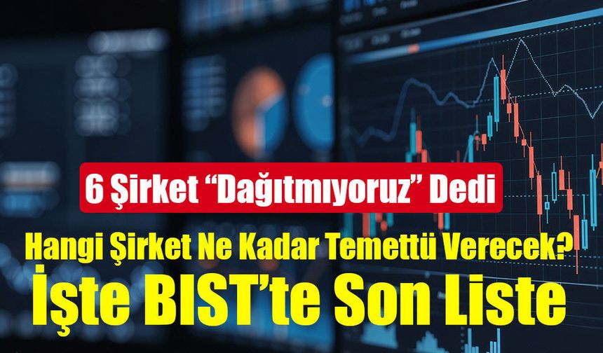 Hangi Şirket Ne Kadar Temettü Verecek? İşte BIST’te Son Liste