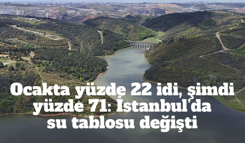 Ocakta yüzde 22 idi, şimdi yüzde 71: İstanbul’da su tablosu değişti