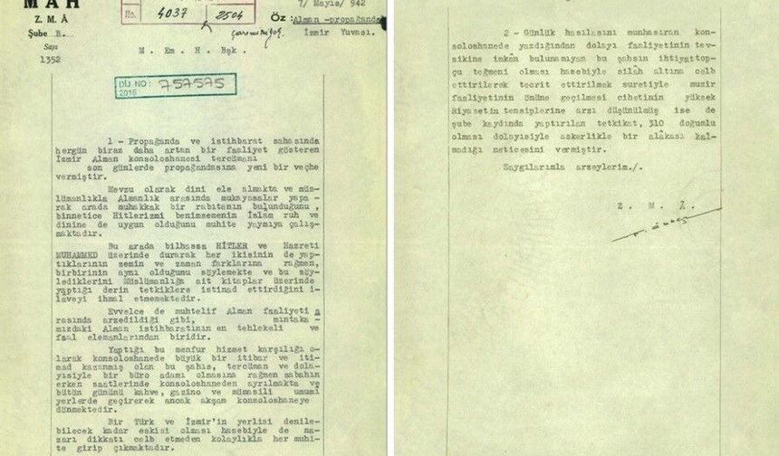 MİT’in yayımladığı 1942 tarihli belgede Hitler propagandası detayı