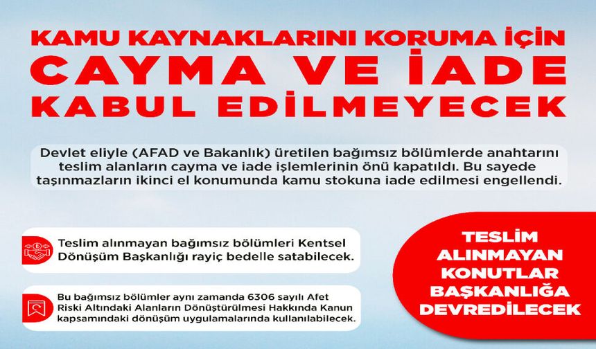 BAKAN KURUM: HAZİNE TAŞINMAZLARINDA YÜZDE 10 PEŞİN 5 YIL FAİZSİZ TAKSİT İMKÂNI GETİRDİK