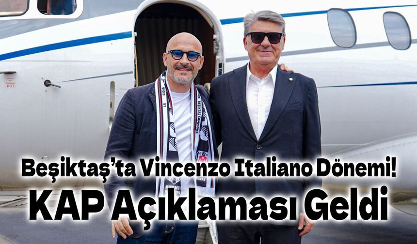 Beşiktaş’ta Vincenzo Italiano Dönemi! KAP Açıklaması Geldi