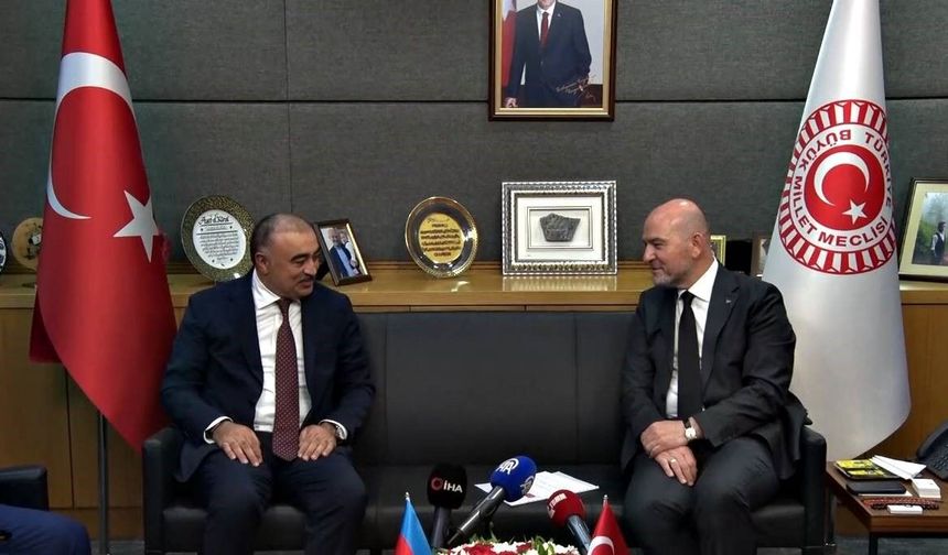 AK Parti İstanbul Milletvekili Soylu, Azerbaycan Ankara Büyükelçisi Memmedov'u kabul etti