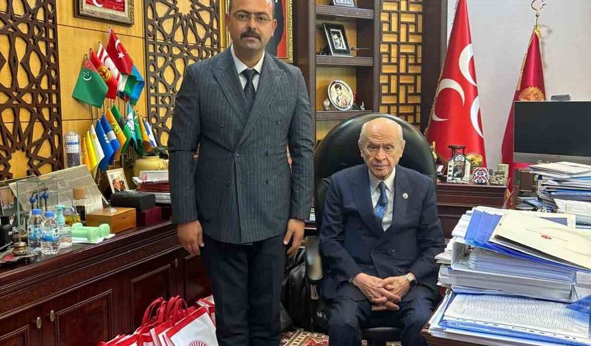Başkan Kavaklıgil, MHP Genel Başkanı Bahçeli'ye ilçedeki çalışmalarla ilgili bilgi verdi