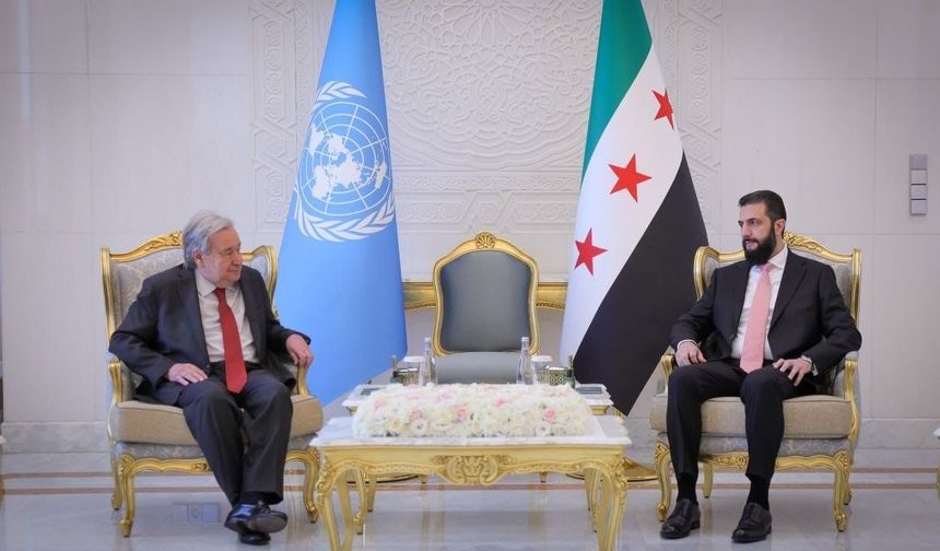 BM Genel Sekreteri Guterres, Suriye Devlet Başkanı Şara ile görüştü
