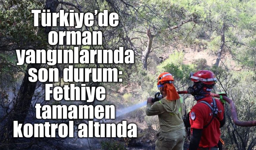 Fethiye’deki orman yangını tamamen kontrol altına alındı