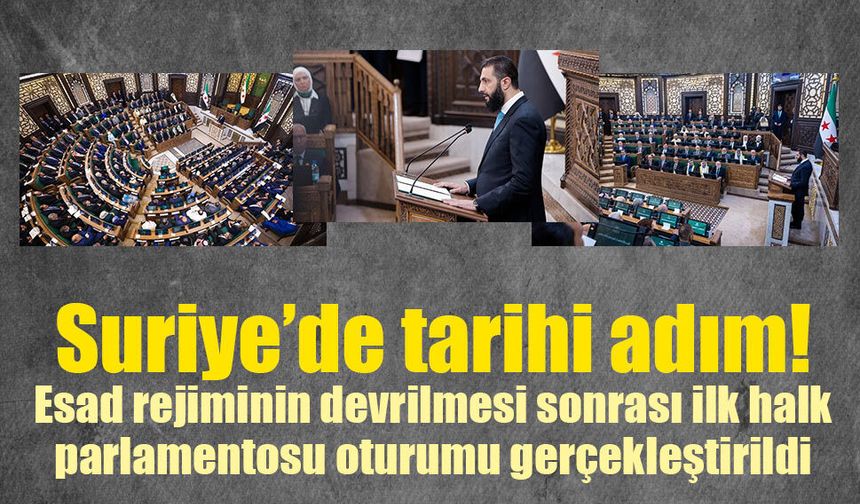 Suriye'de yeni dönem başladı: Esad sonrası ilk parlamento toplandı, Meclis Başkanı belli oldu