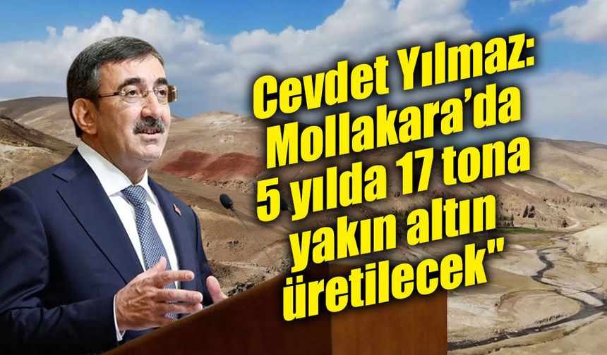 Cevdet Yılmaz: "Ağrı Mollakara’da 5 yılda 17 tona yakın altın üretilecek"