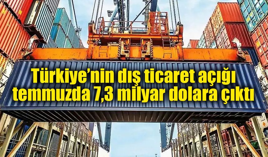 Türkiye’nin dış ticaret açığı temmuzda 7,3 milyar dolara çıktı