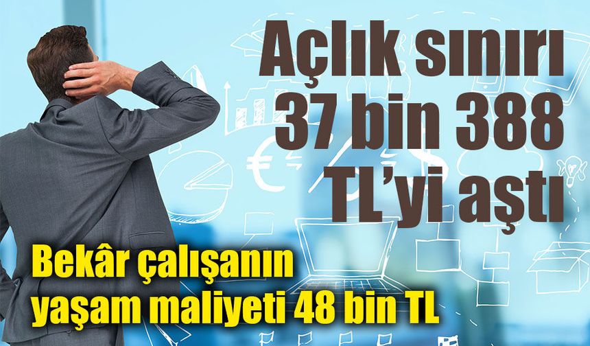 Geçim maliyeti yükseliyor: Açlık sınırı 37 bin 388 TL’yi aştı