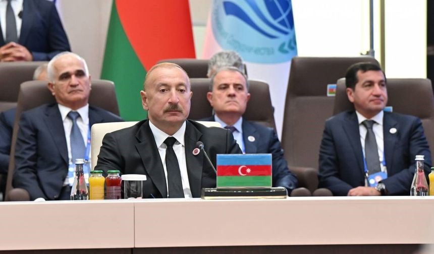 Aliyev: 'Ermenistan ile ticaret hacminin artırılması ve yeni kara ulaşım bağlantılarının oluşturulması konusunda çalışıyoruz'