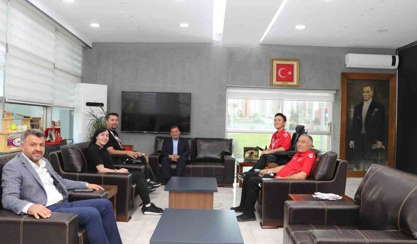 Boccia sporcularından Kabakcı'ya ziyaret