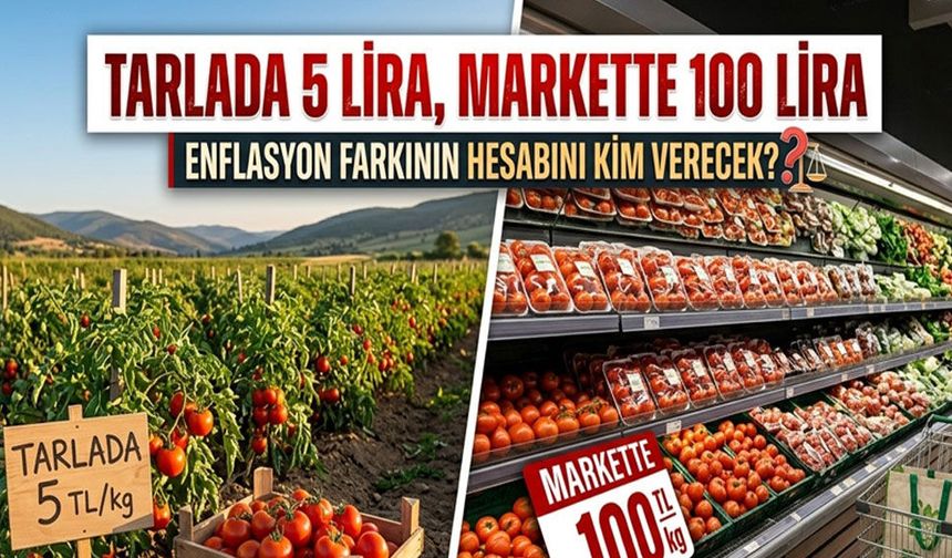 Tarlada 5 lira, markette 100 lira: Fiyat farkının enflasyona etkisinin hesabını kim verecek?