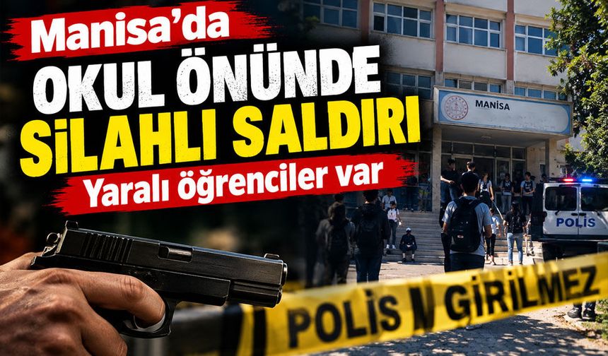 Manisa'da okul önünde silahlı saldırı: Yaralı öğrenciler var